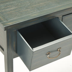 Solid Wood Console Table Give Any Odds and Ends Strewn About your Entryway Three Drawers On Wooden Glides Provide Out