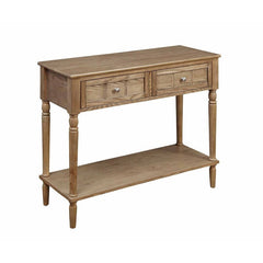 Driftwood  Durante Console Table Open Lower Shelf is Perfect for Displaying A Row of Books or Keeping Baskets Full of Folded Throws