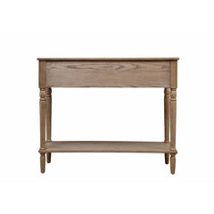 Driftwood  Durante Console Table Open Lower Shelf is Perfect for Displaying A Row of Books or Keeping Baskets Full of Folded Throws