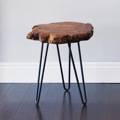 Tray Top Tree Stump End Table Display Stand, Stool Or Table. It is Also Perfect To Be Used As A Nightstand in the Bedroom Or As An End Table