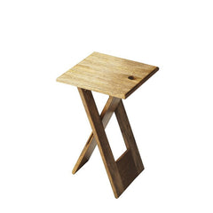 Natural Solid Wood Cross Legs End Table Perfect for This Multitasking Occasion Can Be Easily Stowed or Function As A Permanent End Table