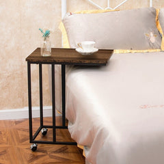 C Table End Table Movable C Side Table: C-Shape Design Make it Fittable to Small Spaces Provides More Storage Space