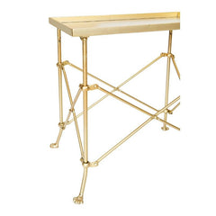 Gold Tray Top End Table Fashionable Design Makes It A Classy Addition To A Traditional Living Room, Dining Room, Or Office