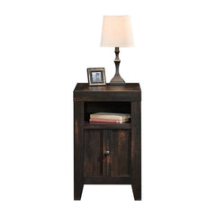 Char Pine End Table with Storage Perfet for Coffee Holder, Lamp Stand Great Addition to your Home Open Shelf for Easy Access to the Storage