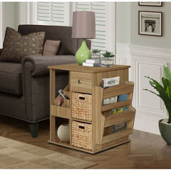 Natural 3 - Drawer End Table Keep your Eyeglasses, Remote Controls, Tablets, Smartphones, Calculators, TV Guides Storage and Organization