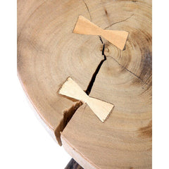 Solid Wood Tree Stump End Table Perfect for Bringing A Natural Touch To Any Room Natural Source Material