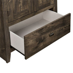 Brown Storage Cabinet Spot to Tuck Away Anything from Seasonal Clothes and Spare Linens to Canned Food and Coffee Cups