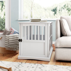 Pet Crate Crate Functions Both As An End Table and A Safe Place for Your Furry Friend to Rest When You're Out