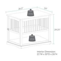 Pet Crate Crate Functions Both As An End Table and A Safe Place for Your Furry Friend to Rest When You're Out