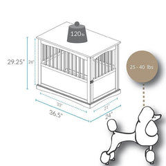 Pet Crate Crate Functions Both As An End Table and A Safe Place for Your Furry Friend to Rest When You're Out