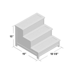 3 Step Pet Stair Ideal for Elderly Animals, this Set of Felt-Lined Stairs Gives Them A Leg up for Stashing Toys and Treats