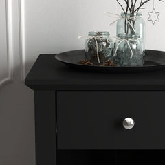 Matt Black Nightstand is Suitable to Place with your Alarm Clock and Dazzling Lamp Storage for you To Keep Bedside