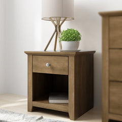 Knotty Oak Nightstand is Suitable to Place with your Alarm Clock and Dazzling Lamp Storage for you To Keep Bedside