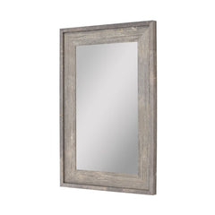 Reclaimed Gray Distressed Bathroom Vanity Mirror Horizontal and Vertical Orientation Non-Beveled Edge for A Brilliant Reflection