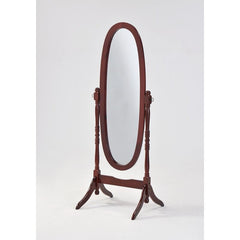 Cherry Traditional Oval Wood Mirror Perfect To Add Some Elegance And Beauty To your Home Adjustable For The Position Desired