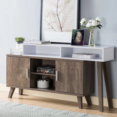 72'' Console Table Two Open Compartments Perfect Organize