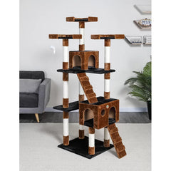 72" Cat Tree Six Tiers Strong and Durable Perfect Relaxing Place