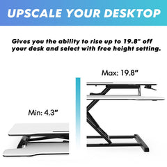 White Standing Desk Portable Standing Desk Converter Strikes that Perfect Balance Between Standing and Sitting Safely Balance Two Monitors on Top