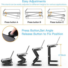 Adjustable Laptop Cart Easily Adjustable Highly Versatile Indoor Design