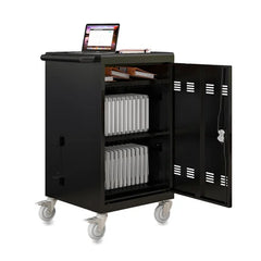 Adjustable Laptop Cart Provide Quick and Smooth Mobility Indoor Design