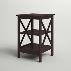 End Table Traditional Space Displaying a Clean Lined Silhouette and X-shaped