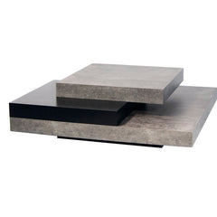 Concrete/Pure Black Akrati Coffee Table Supports up to 33 lbs. Fusing Function and Sculptural Style