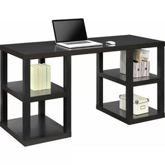 Black Oak Allisun Solid Wood Desk Plenty of Storage for Modern Workspace