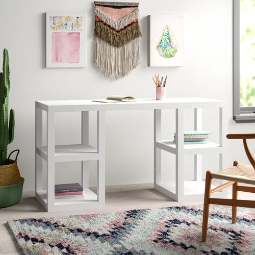 White Desk Add More Substantial Elegant Workspace To Your Home Office