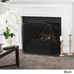 3-Panel Fireplace Screen Knight Home Black Fireproof Durability this Screen Features An Open Mesh Design