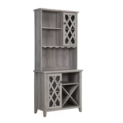 Gray Bar Cabinet Ideal for Housing Serveware Perfect for Organize