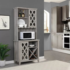 Gray Bar Cabinet Ideal for Housing Serveware Perfect for Organize