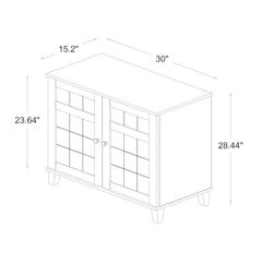 Glidden Dark Brown Wood Multi-use Cabinet Organize Shoes, Toys, and Other Items Neatly Behind the Double Doors of this Multi-Use Cabinet