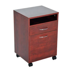 24" Rolling End Table Mobile Printer Cart Nightstand Organizer - Brown