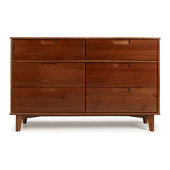 Middlebrook Gammelstaden Mid-Century Solid Wood 6 Drawer Dresser Walnut