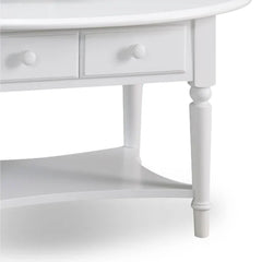 Orchid White Center Coffee Table Solid Wood