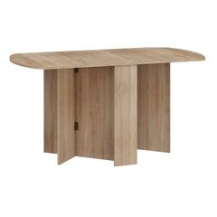 Natural Oak Clarabelle Dining Table Particleboard Solid Oak and Veneered Oak