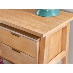 Honey Natural Cullens End Table Blend of Solid and Engineered Wood