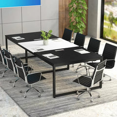 Dalija Rectangular Conference Table Sturdy Steel Frame and Durable Scratch