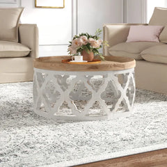 Davina Drum Coffee Table Brimming With French Country Charm Giving You Style And Functionality