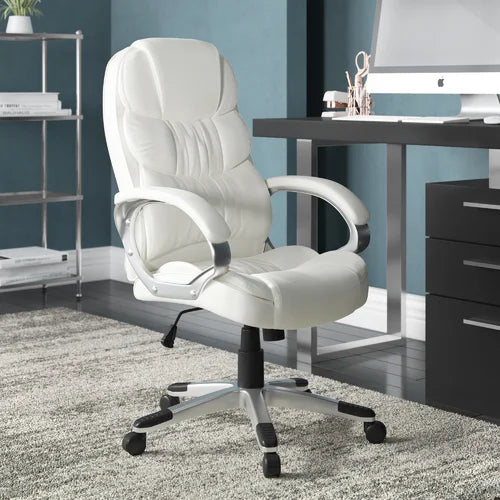 White Enosburg Executive Chair Ergonomic High Back Office Chair Design