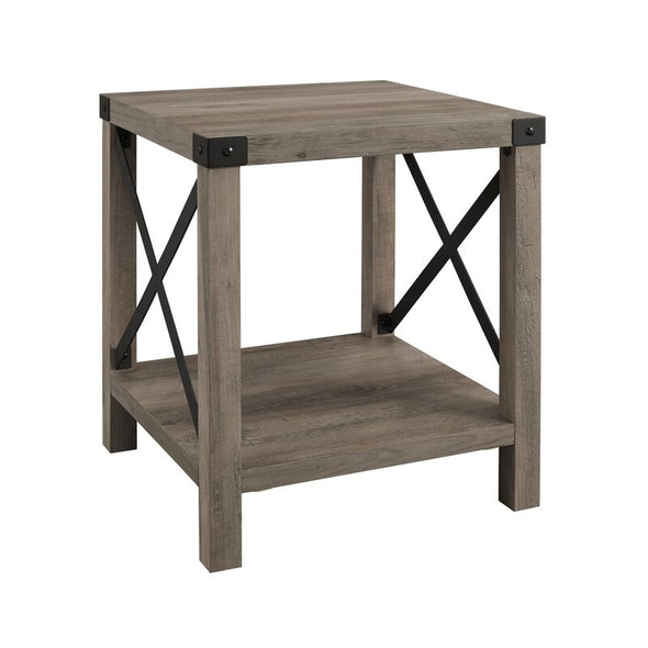 End Table Urban Industrial Styled Accent Side Table Tabletop Corner