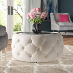 Solid Coffee Table Glam Ottoman Coffee Table is the Perfect Add to your Living Room