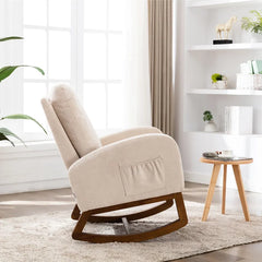 Esra Rocking Chair Upholstered Rocking Chair Comfortable Living Room Rocker Lounge Armchair