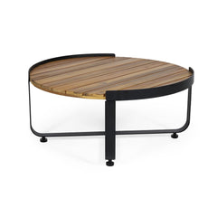 Modern Industrial Acacia Wood Coffee Table addition to your backyard or patio space