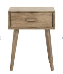 Dessert Brown Dayawati End Table with Storage Scandinavian Inspired Style