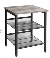 Mayville End Table Black Iron Frame is Complemented by the Rustic Top