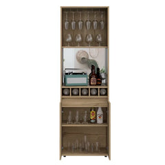 Bar Cabinet Brings A Stylish Design 10-Stemware Rack