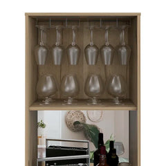 Bar Cabinet Brings A Stylish Design 10-Stemware Rack