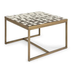 Geometric Coffee Table Contemporary Mosaic Tile Top