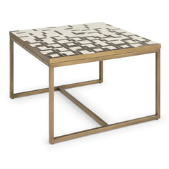 Geometric Coffee Table Contemporary Mosaic Tile Top